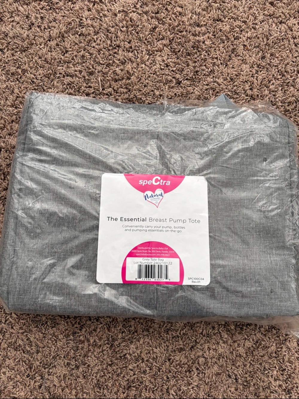 NEW Spectra Pump Bag tote grey